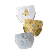 Coerni 3 Pack Kids Toddler Boys Organic Cotton Cute Tiger Pattern Underwear Tagless Breathable Briefs Assorted Undies